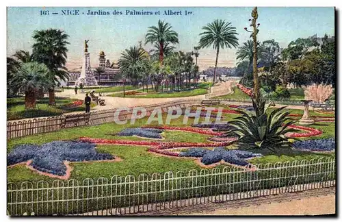 Ansichtskarte AK Nice Jardins Des Palmiers Et Albert 1er