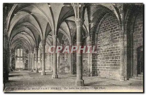 Cartes postales Abbaye du Mont Saint Michel La Salle des Gardes