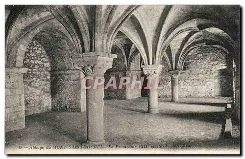 Ansichtskarte AK Abbaye du Mont Saint Michel Le Promenoir