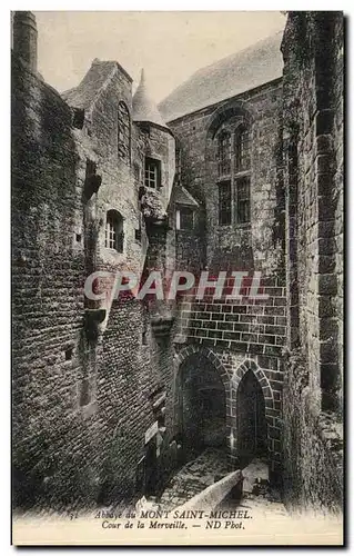 Cartes postales Abbaye du Mont Saint Michel Cour de la Merveille