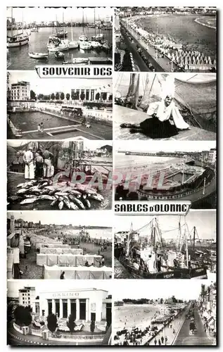 Cartes postales Sables D'Olonne le port le remblai et la plage Les thons sur le quai
