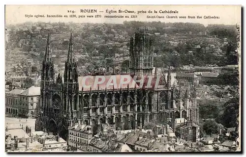 Cartes postales Rouen Eglise St Ouen Prise de la Cathedrale