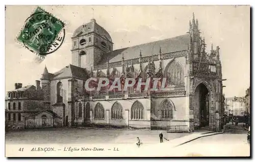 Cartes postales Alencon L&#39Eglise Notre Dame