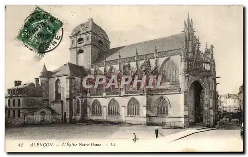Cartes postales Alencon L'Eglise Notre Dame