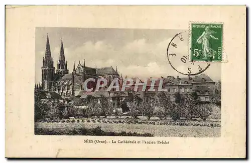 Cartes postales Sees La Cathedrale Et L'ancien Eveche
