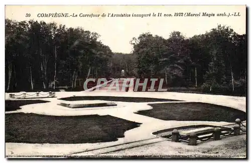 Ansichtskarte AK Compiegne Le Carrefour De L&#39armistice Militaria