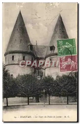 Cartes postales Beauvais Les Tours Du Palais De Justice