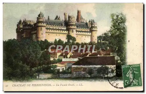 Cartes postales Chateau De Pierrefonds La Facade Ouest