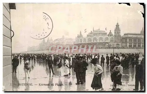 Cartes postales Ostende Kursaal et Plage