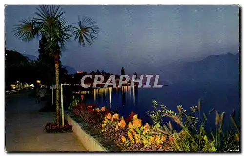 Cartes postales moderne Montreux Soiree sur les Quais