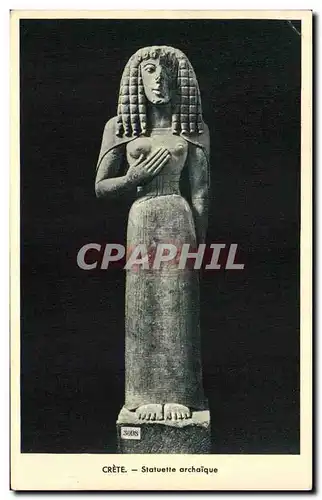 Cartes postales Crete Statuette archaique Grece