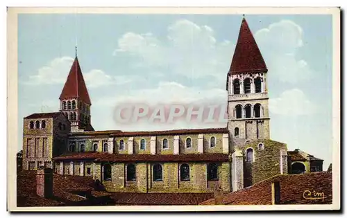 Cartes postales Tournus Eglise Saint Philibert Vue de la Cour du Cloitre