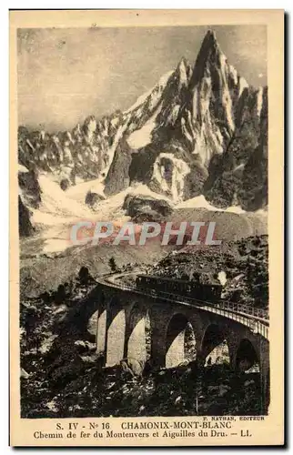 Cartes postales Chamonix Mont Blanc Chemin de fer du Montenvers et Aiguilles