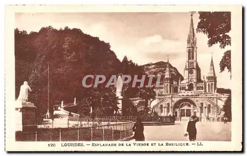 Ansichtskarte AK Lourdes Esplanade De La Vierge Et la Basilique