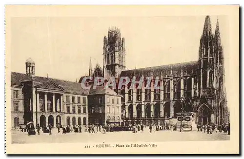 Cartes postales Rouen Place de l&#39Hotel de Ville