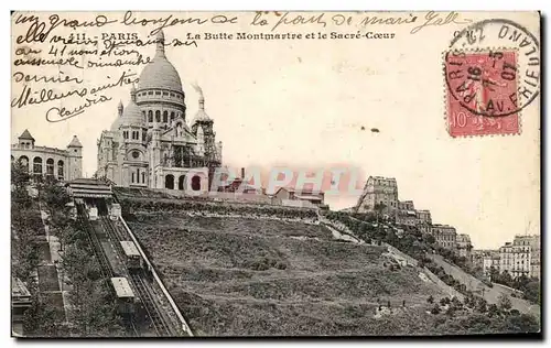 Cartes postales Paris La Butte Montmartre et le Sacre Coeur