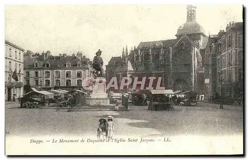 REPRO Dieppe Le Monument de Duquesne et l&#39Eglise Saint Jacques