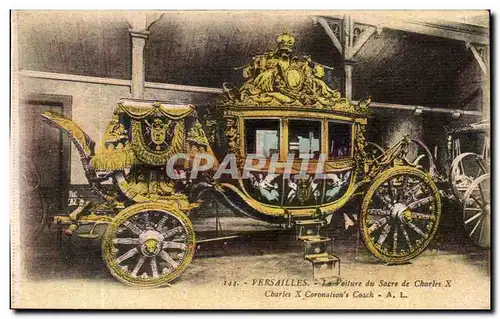 Cartes postales Versailles La Voiture du Sacre de Charles X