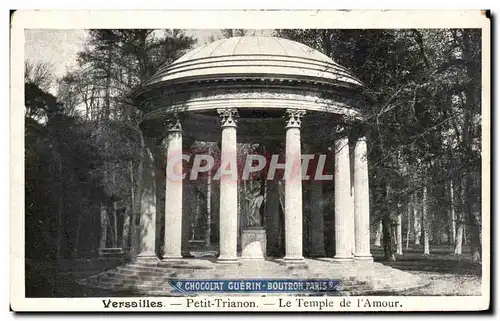 Cartes postales Versailles Petit Trianon Le Temple de l&#39Amour Chocolat Guerin Boutron Paris