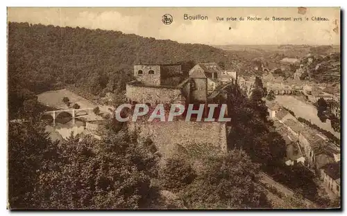 Cartes postales Bouillon Vue Prise du Rocher de Besmont vers le Chateau