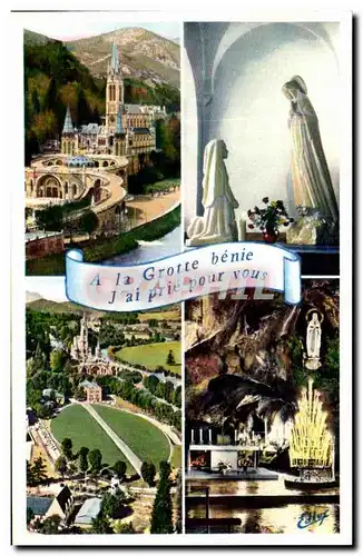 Cartes postales Lourdes La Basillque l&#39Apparition et la Grotte Miraculeuse