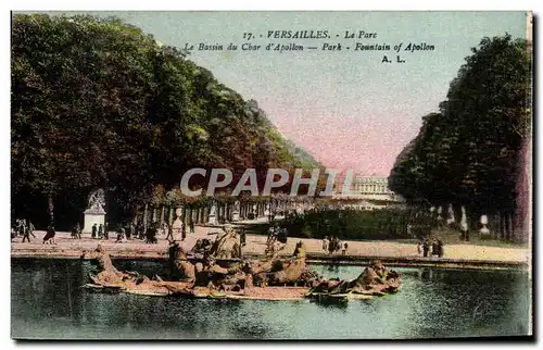 Cartes postales Versailles Le Parc Le Bassin Du Char D&#39Apollon