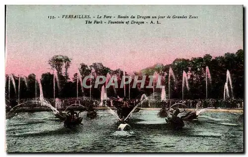 Cartes postales Versailles Le Parc Bassin Du Dragon Un Jour De Grandes Eaux