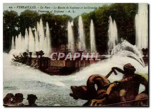 Cartes postales Versailles Le Parc Bassin De Neptune Et Les Grandes Eaux