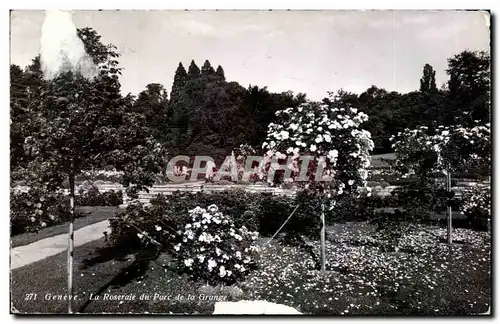 Cartes postales Geneve La Roseraie Du Parc De La Grange