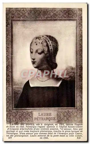 Cartes postales Laure Petrarque De Noves nee a Avignon