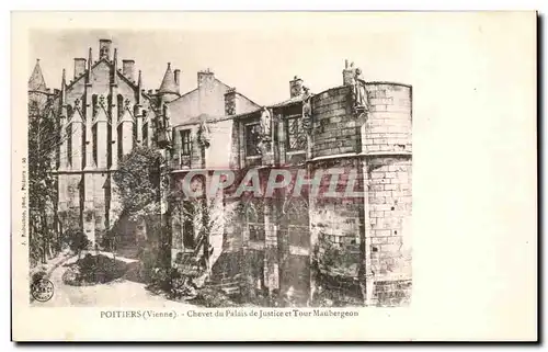 Cartes postales Poitiers Chevet du Palais de Justice et Tour Maubergeon