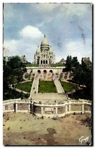 Moderne Karte Paris Le Sacre Coeur de Montmartre