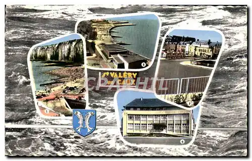 Cartes postales moderne Saint Valery en Caux La Plage et les falaises