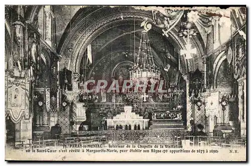 Ansichtskarte AK Paray Le Monial Interieur de la Chapelle de la Visitation eu le Sacre Coeur s&#39est revele a