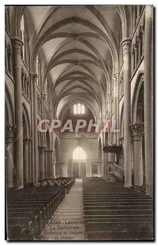 Cartes postales Lausanne La Cathedrale Interieur vu depuis le choeur