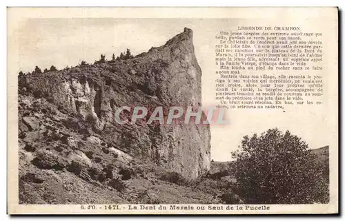 Cartes postales Legende De Chambon La Dent Du Marais Ou Saut De La Pucelle