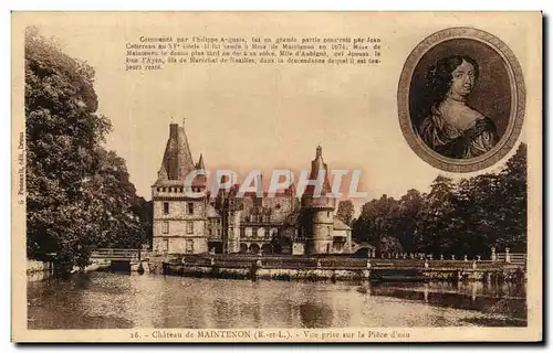 Ansichtskarte AK Chateau De Maintenon Vue Prise Sur La Piece D&#39eau