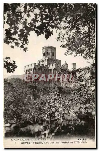 Cartes postales L&#39auvergne Illustree Royat L&#39Eglise Dans Son Nid Jortifie Du 13eme