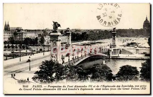 Ansichtskarte AK Paris Perspective Du Pont Alexandre III Et De L&#39Esplanade Des Invalides