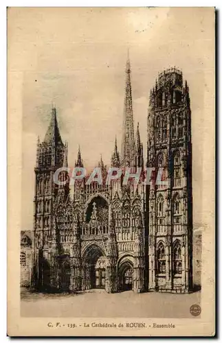 Cartes postales La Cathedrale De Rouen Ensemble