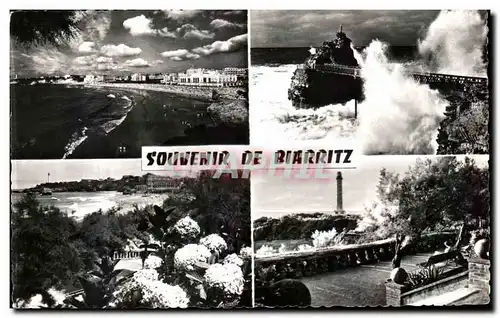 Moderne Karte Souvenir De Biarritz