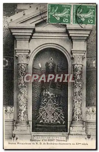 Cartes postales Basilique d'Albert Statue Miraculeuse de Brebieres
