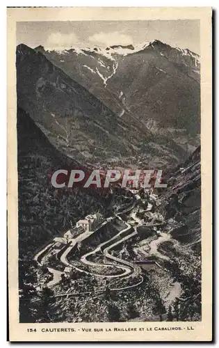 Cartes postales Cauterets Vue Sur La Raillere Et Le Cabaliros