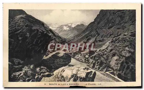 Cartes postales Route De Luz A Gavarnie Chaos