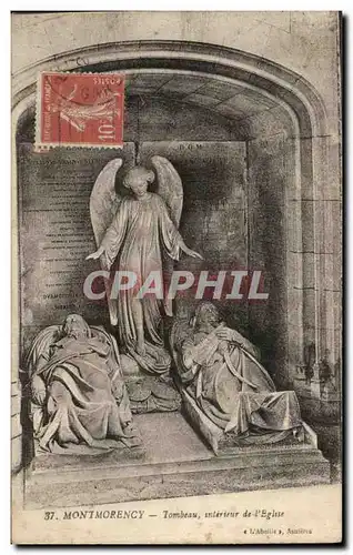 Cartes postales MontMorency Tombeau Interieur de l'Eglise
