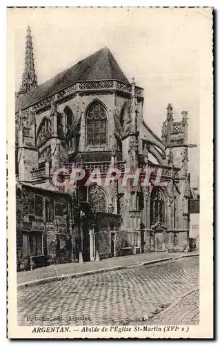 Ansichtskarte AK Argentan Abside de l&#39Eglise St Martin