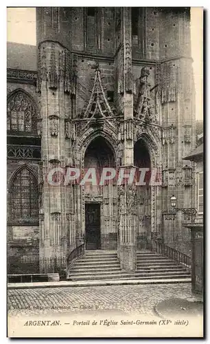 Cartes postales Argentan Portail de l'Eglise Saint Germain