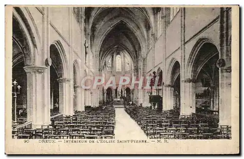 Cartes postales Dreux Interieur De L&#39Eglise Saint Pierre