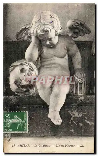 Cartes postales Amiens La cathedrale L'Ange Pleureur Crane Squeletette
