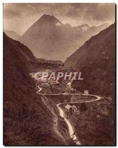 Cartes postales Cauterets Route de Pierrefitte a Cauterets Le limacon